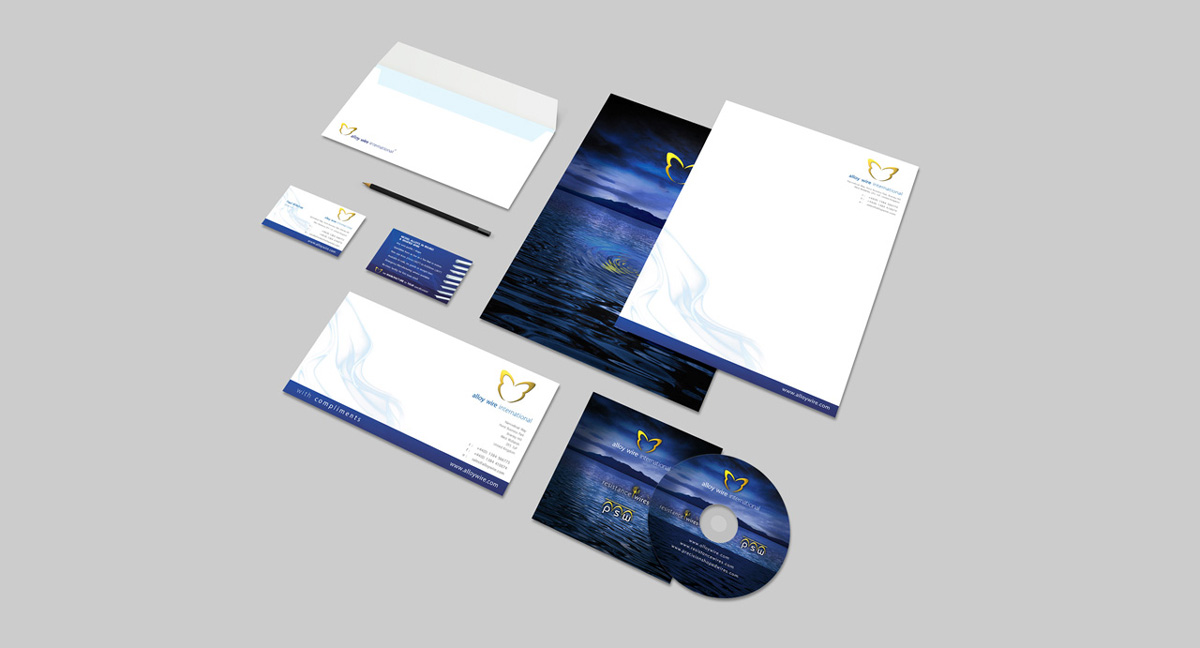 alloy wire corporate stationery